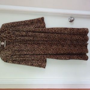 Womens Leopard Print Robe/Housecoat
